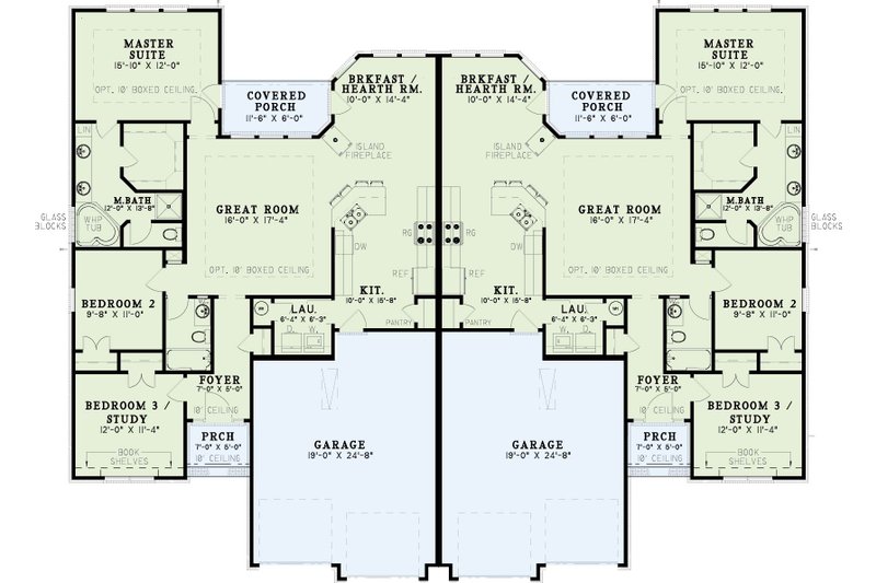 Dream House Plan - Floor Plan - Main Floor for European House Plan #17-1085 - 3 bed, 2 bath
