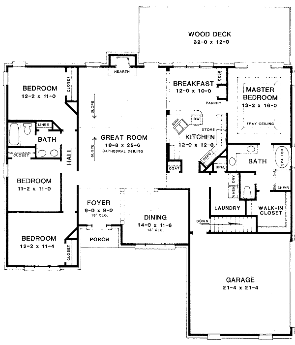 House Design - European Floor Plan - Main Floor Plan #10-103