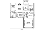 European Style House Plan - 4 Beds 2 Baths 1515 Sq/Ft Plan #84-243 