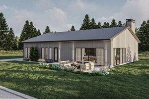 Barndominium Exterior - Front Elevation Plan #455-622
