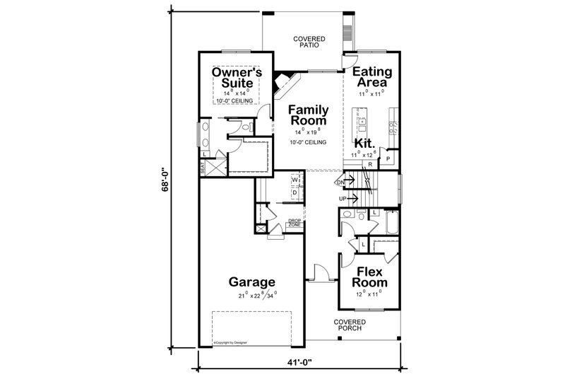 House Plan Design - Floor Plan - Main Floor for Craftsman House Plan #20-2503 - 4 bed, 4 bath