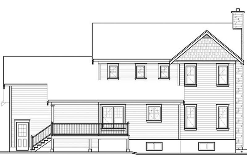 Home Plan - Exterior - Rear Elevation for Farmhouse House Plan #23-2651 - 3 bed, 2.5 bath