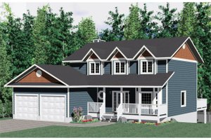 Country Exterior - Front Elevation Plan #126-126