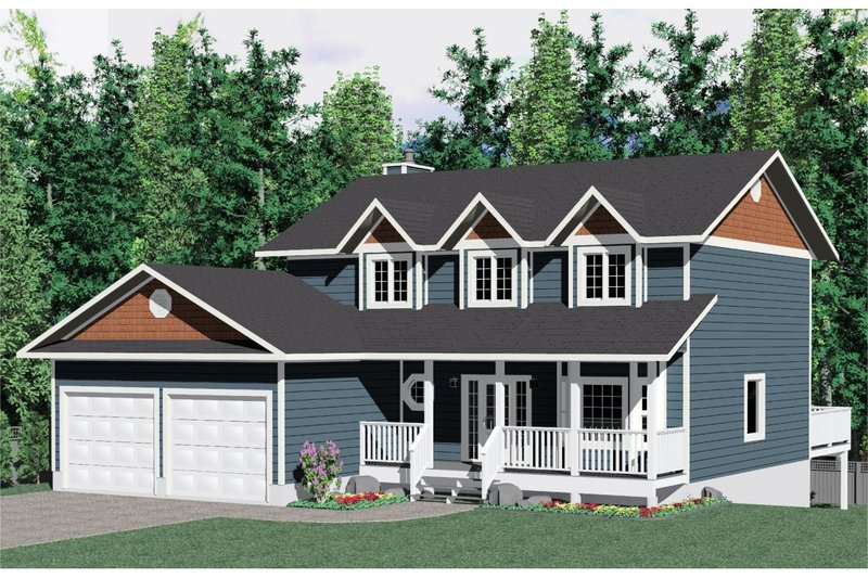 Home Plan - Country Exterior - Front Elevation Plan #126-126