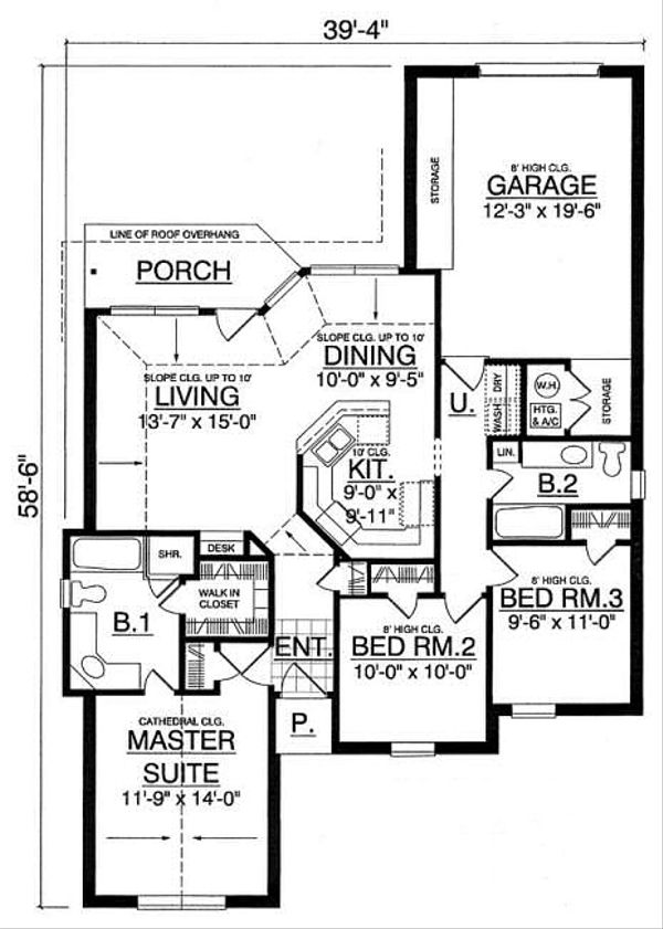 Traditional Floor Plan - Main Floor Plan #40-283