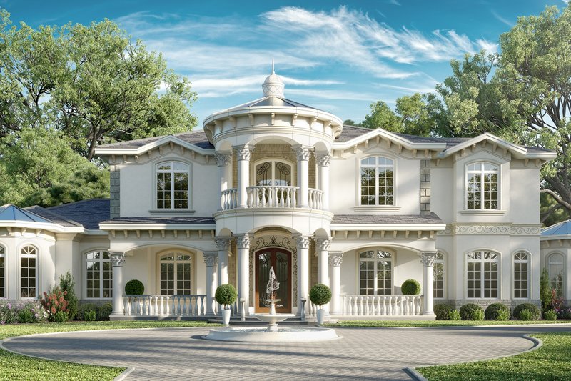 Dream House Plan - Mediterranean Exterior - Front Elevation Plan #1083-1