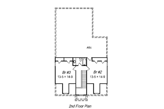 Floor Plan - Upper Floor House Plan #329-232 - 3 bed, 2.5 bath