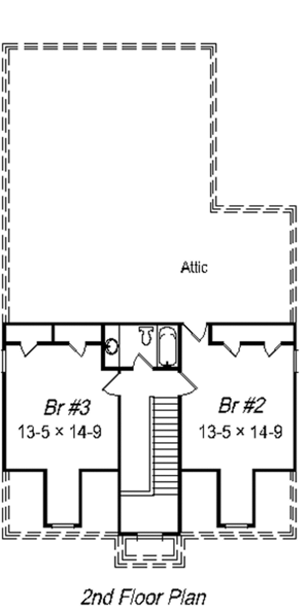 Floor Plan - Upper Floor Plan #329-232