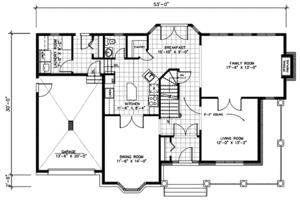 Floor Plan - Main Floor for Country House Plan #138-299 - 4 bed, 2.5 bath