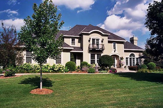 Exterior - Front Elevation for European House Plan #51-138 - 4 bed, 2.5 bath