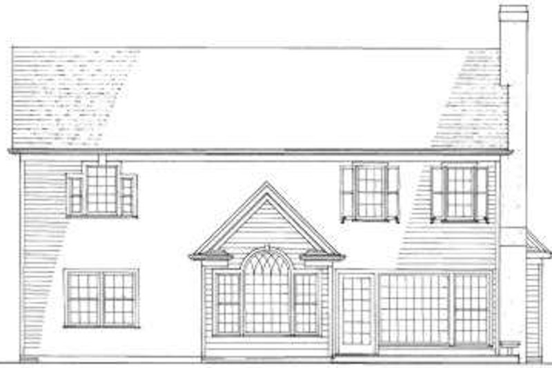 Home Plan - Exterior - Rear Elevation for Traditional House Plan #137-214 - 3 bed, 2 bath