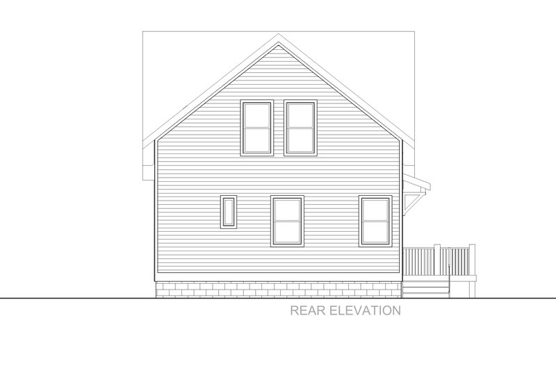 Dream House Plan - Exterior - Rear Elevation 1 for Craftsman House Plan #1085-10 - 4 bed, 3.5 bath