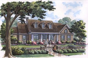 Colonial Exterior - Front Elevation Plan #417-219