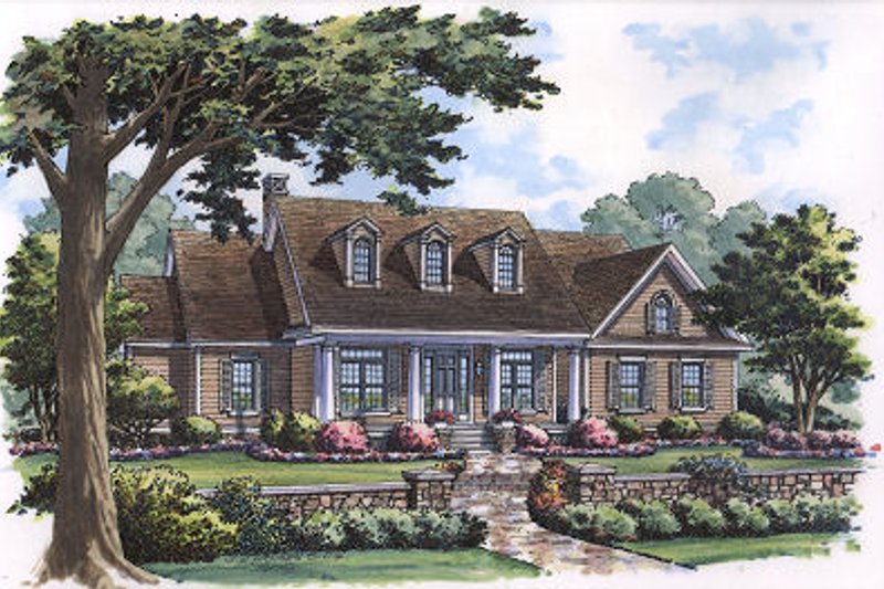 Dream House Plan - Colonial Exterior - Front Elevation Plan #417-219