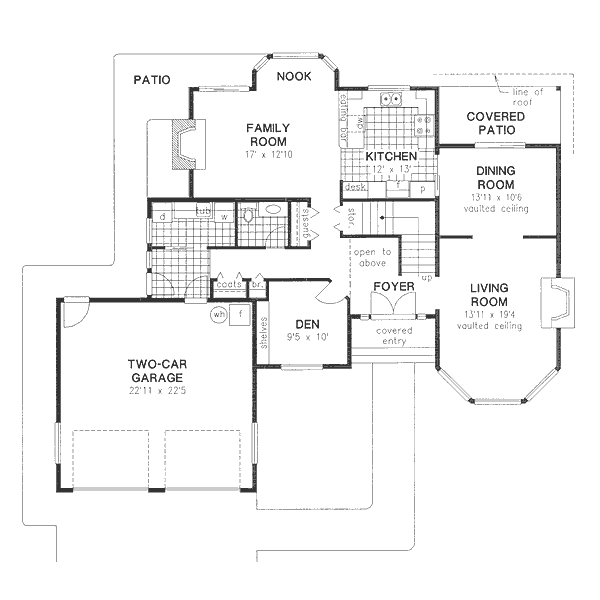 Traditional Style House Plan - 3 Beds 2.5 Baths 2284 Sq/Ft Plan #18 ...