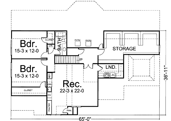 House Plan Design - Traditional Floor Plan - Upper Floor Plan #119-131