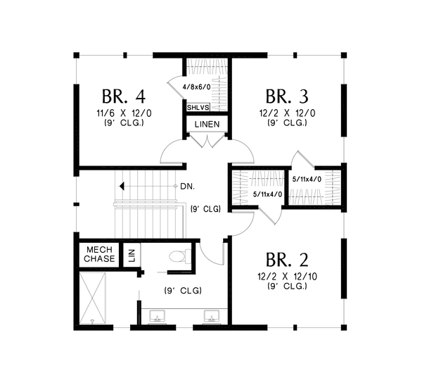 Dream House Plan - Contemporary Floor Plan - Upper Floor Plan #48-1151