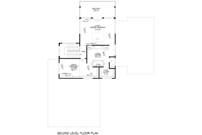 Dream House Plan - Floor Plan - Upper Floor for Contemporary House Plan #932-1053 - 3 bed, 2 bath