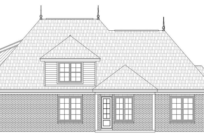 House Design - Exterior - Rear Elevation for Country House Plan #932-209 - 4 bed, 3 bath