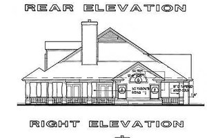 Exterior - Rear Elevation for Country House Plan #120-147 - 3 bed, 2 bath