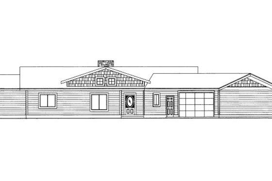 Exterior - Front Elevation 3 for Bungalow House Plan #117-741 - 3 bed, 3.5 bath