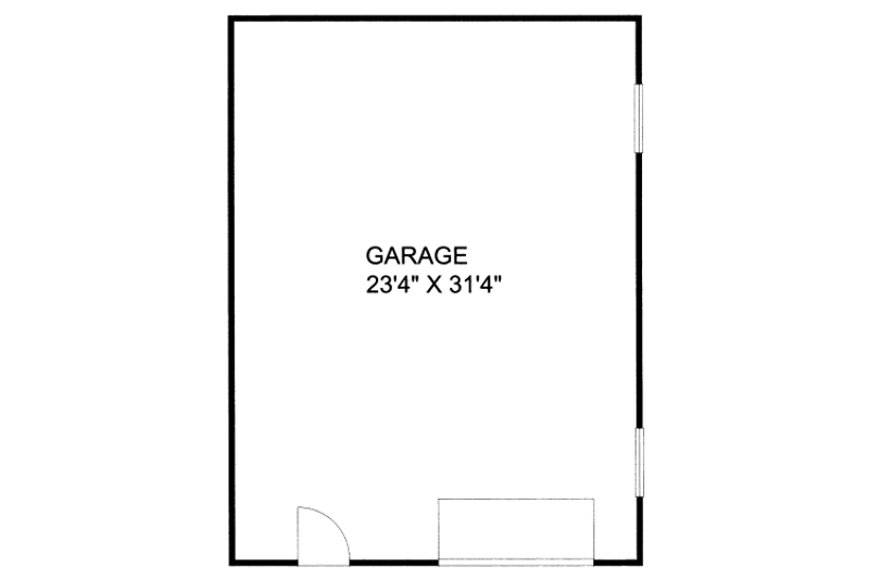 Architectural House Design - Floor Plan - Main Floor for Traditional House Plan #117-720, 0 bath