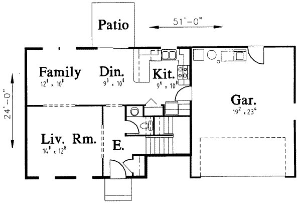 Traditional Floor Plan - Main Floor Plan #303-344