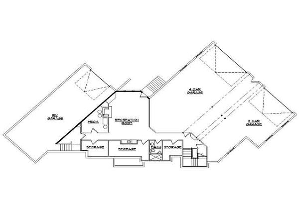 Dream House Plan - Traditional Floor Plan - Lower Floor Plan #5-450
