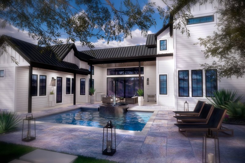 House Blueprint - Exterior - Outdoor Living 2 for Farmhouse House Plan #935-21 - 4 bed, 4 bath