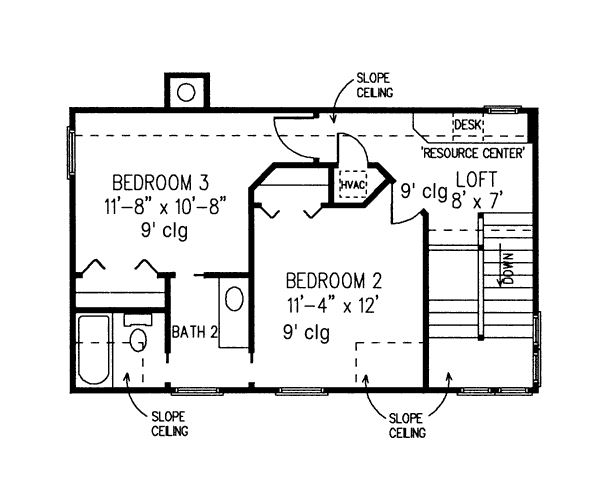 Home Plan - Country Floor Plan - Upper Floor Plan #410-305