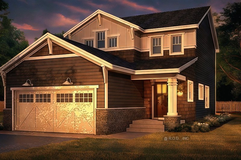 House Blueprint - Bungalow Exterior - Front Elevation Plan #51-1462