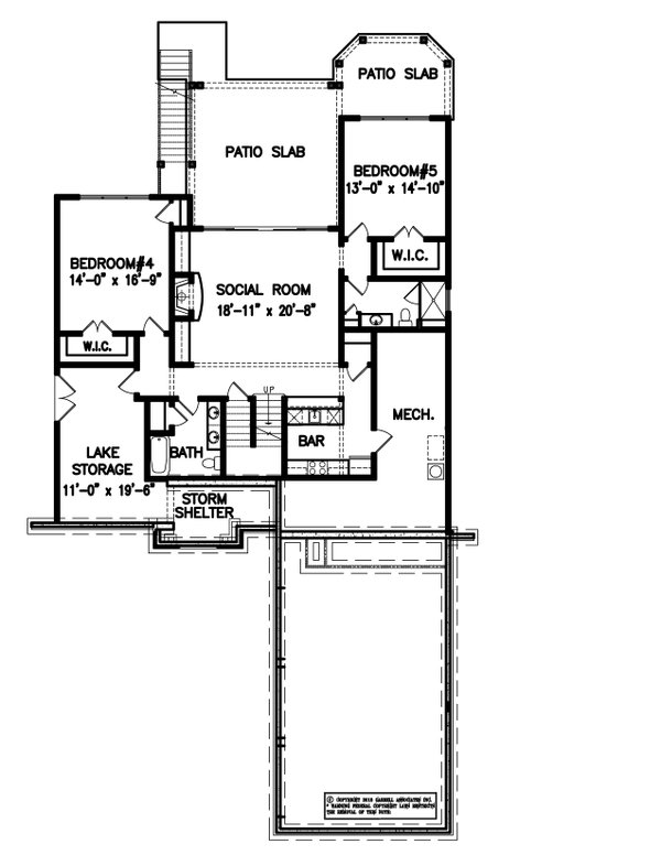 Dream House Plan - Farmhouse Floor Plan - Lower Floor Plan #54-507