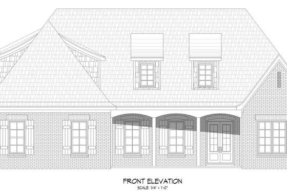 Exterior - Front Elevation 3 for Traditional House Plan #932-456 - 3 bed, 3.5 bath