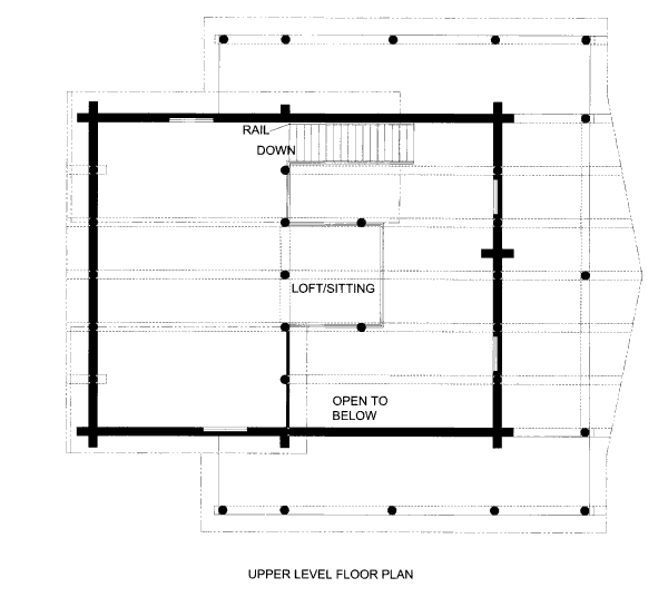 Log Floor Plan - Upper Floor Plan #117-601