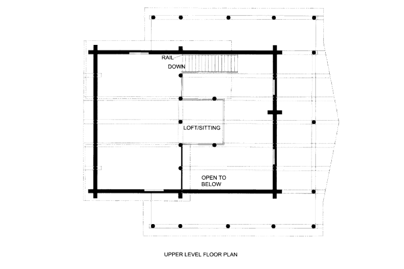 Home Plan - Floor Plan - Upper Floor for Log House Plan #117-601 - 1 bed, 1 bath