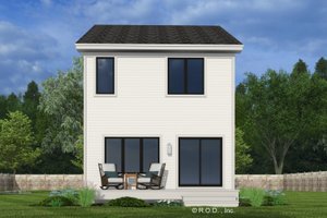 Exterior - Rear Elevation 1 for Farmhouse House Plan #51-1309 - 2 bed, 2.5 bath
