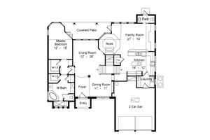 Floor Plan - Main Floor for European House Plan #417-363 - 5 bed, 3 bath