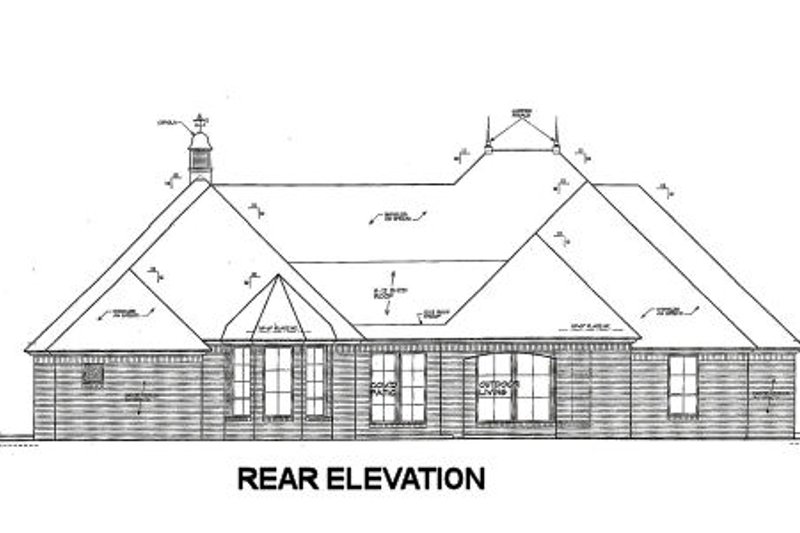 House Design - Exterior - Rear Elevation for European House Plan #310-673 - 3 bed, 2.5 bath