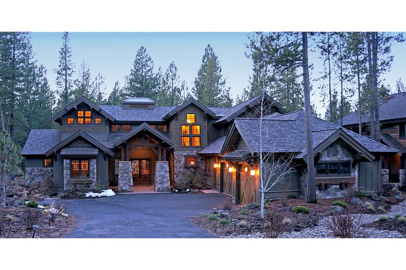 House Blueprint - Exterior - Front Elevation 4 for Craftsman House Plan #892-3 - 4 bed, 4.5 bath