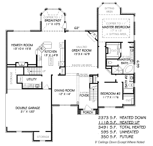 Traditional Floor Plan - Main Floor Plan #424-50