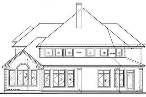Exterior - Rear Elevation for Colonial House Plan #25-259 - 3 bed, 1.5 bath