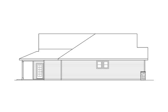 Exterior - Other Elevation for Ranch House Plan #124-1091 - 4 bed, 2 bath