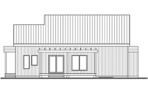 Exterior - Rear Elevation 1 for Modern House Plan #23-2676 - 2 bed, 1 bath