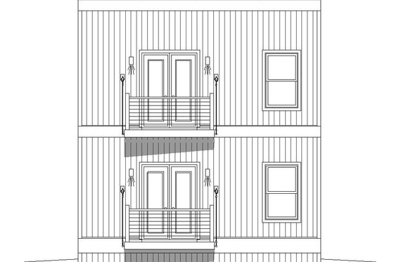 Exterior - Front Elevation 3 for Contemporary House Plan #932-324 - 2 bed, 2.5 bath