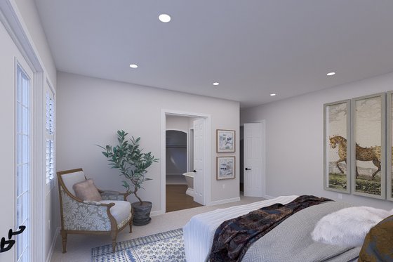 Interior - Master Bedroom for European House Plan #1060-278 - 3 bed, 2.5 bath