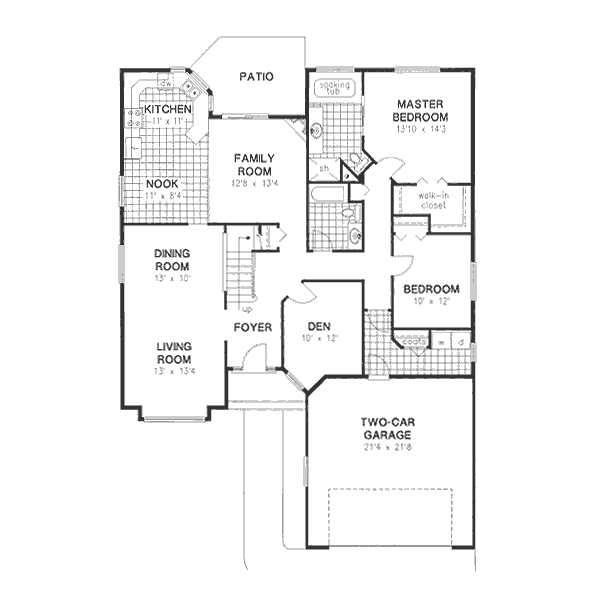 Traditional Floor Plan - Main Floor Plan #18-9064