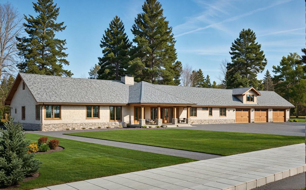 Exterior - Front Elevation 2 for Traditional House Plan #117-334 - 4 bed, 2.5 bath