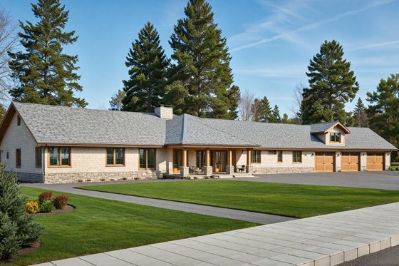 Exterior - Front Elevation for Traditional House Plan #117-334 - 4 bed, 2.5 bath