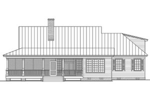 Exterior - Rear Elevation for Farmhouse House Plan #137-376 - 3 bed, 2.5 bath