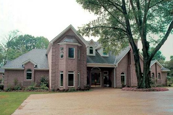 Exterior - Front Elevation for European House Plan #312-182 - 5 bed, 5 bath